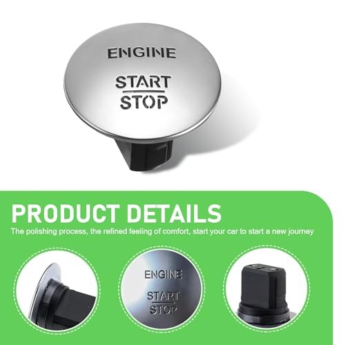 Car Engine Start Stop Button Switch, Vehicle Start Button Replacement Part,