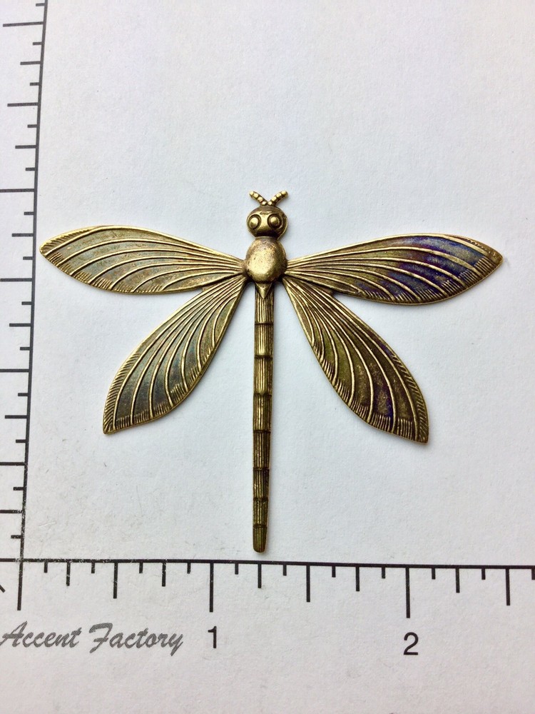34593        Brass Oxidized Large Dragonfly Jewelry Finding