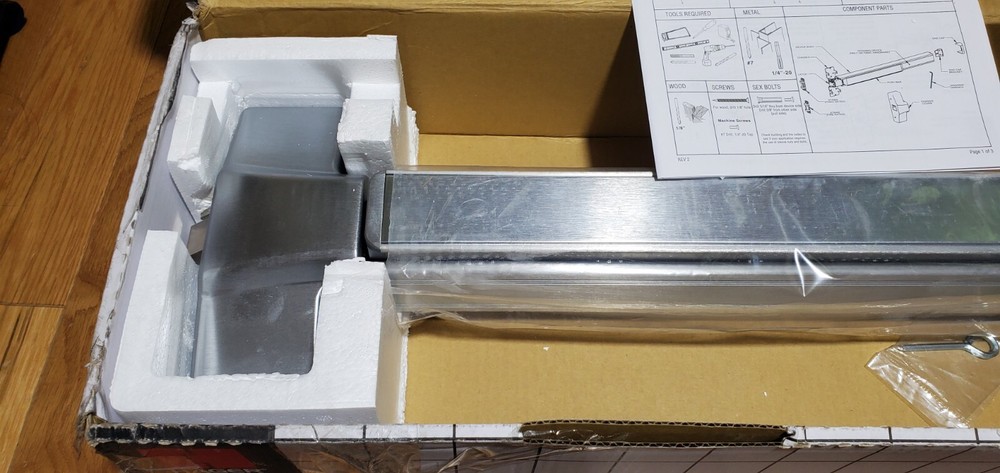 New Hager 4500 Series Push Emergency Panic Exit Device 44" Satin Chrome