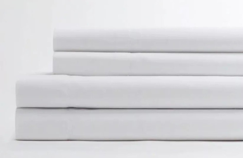 2 pck Standard Textile VERSATILITY KING Size Fitted Sheets 78x80x12 White Hotel
