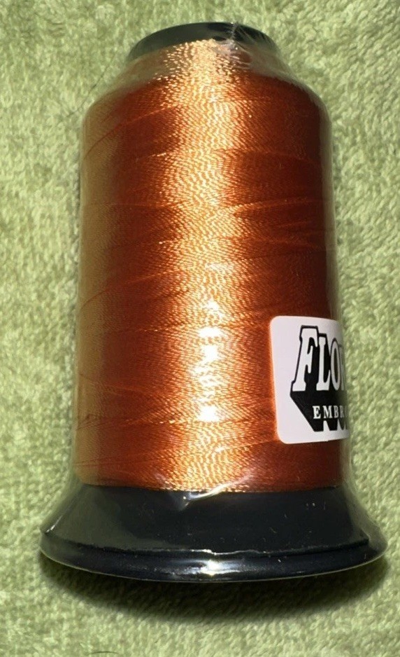 Floriani Embroidery Thread PF594 Peach Polyester 1,100 Yards NOS