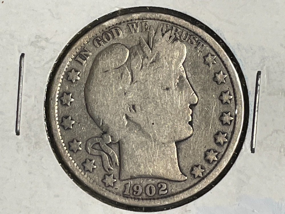 1902 Barber Half Dollar 90% Silver GOOD #88.