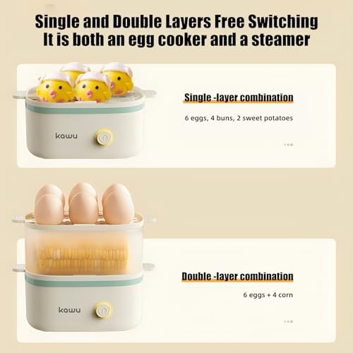Double-layer Egg Cooker, Fast Electric Egg Boiler, Small Breakfast Machine,