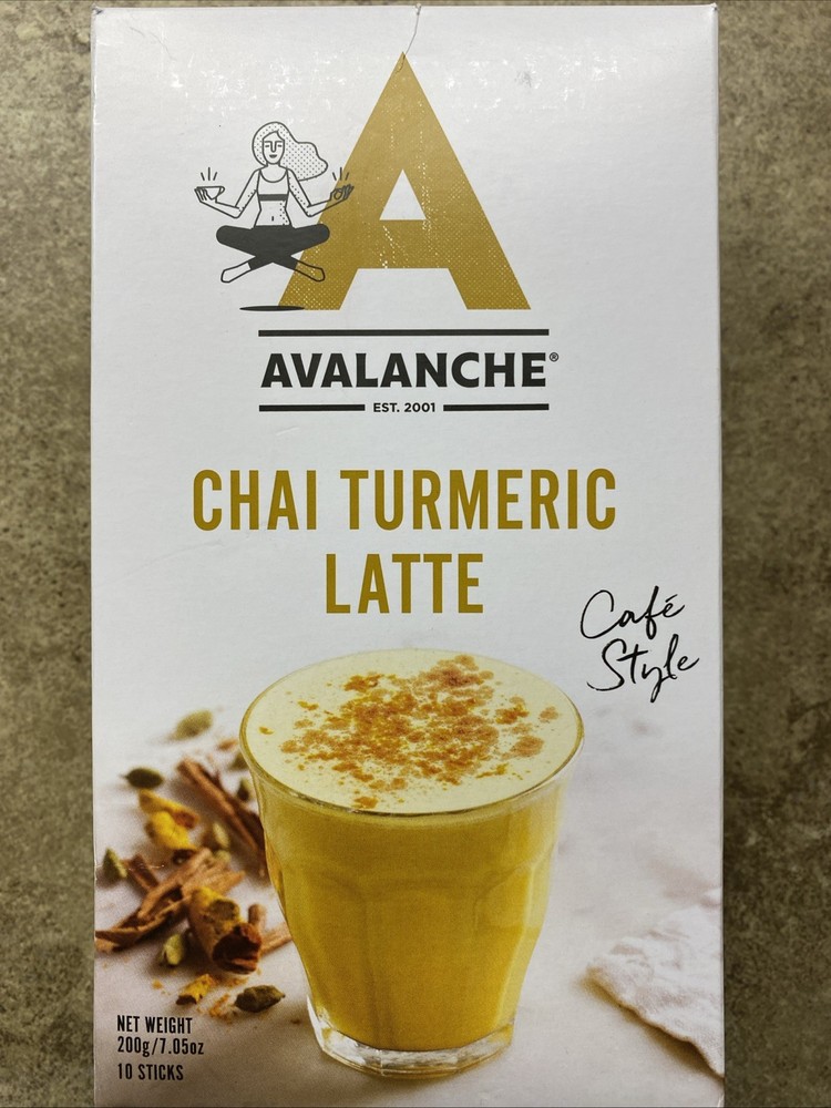 Avalanche Chai Turmeric Latte Cafe Style Mix 10 count