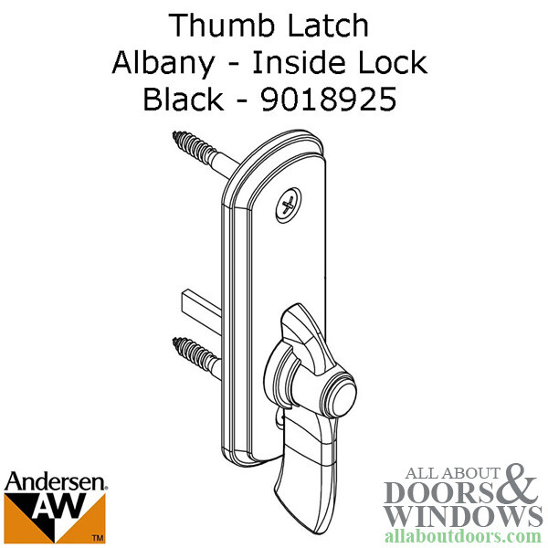 Andersen Thumb Latch For Sliding Doors Albany Black Inside Thumb Latch
