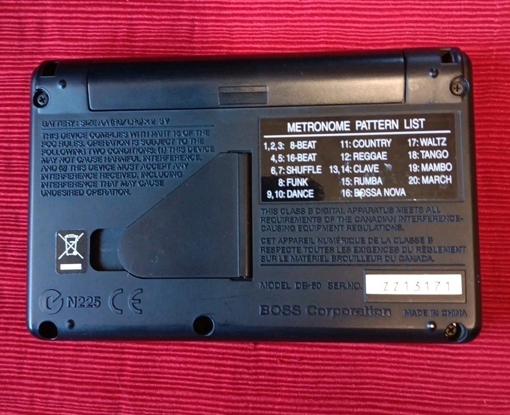 Boss Dr. Beat DB-60 Professional Electronic Metronome Tested Working EUC