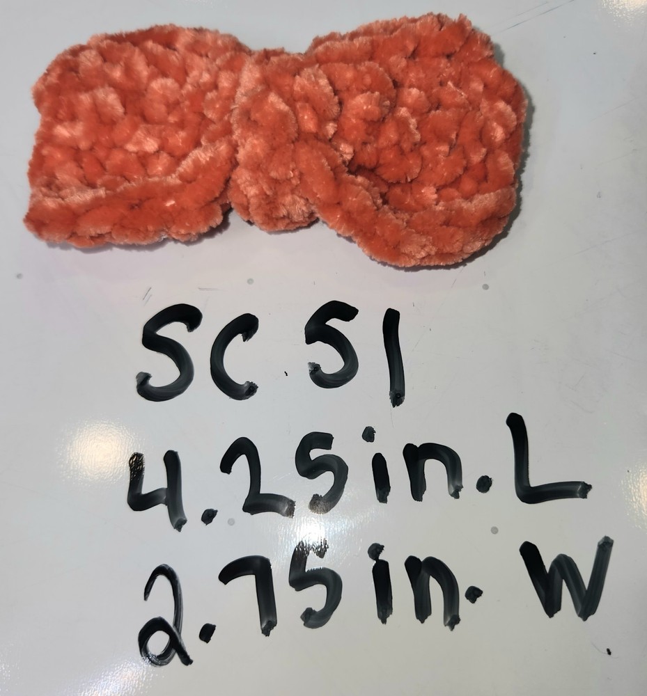 Handmade Crochet Fluffy Pet Valentine's Bowtie with Snaps