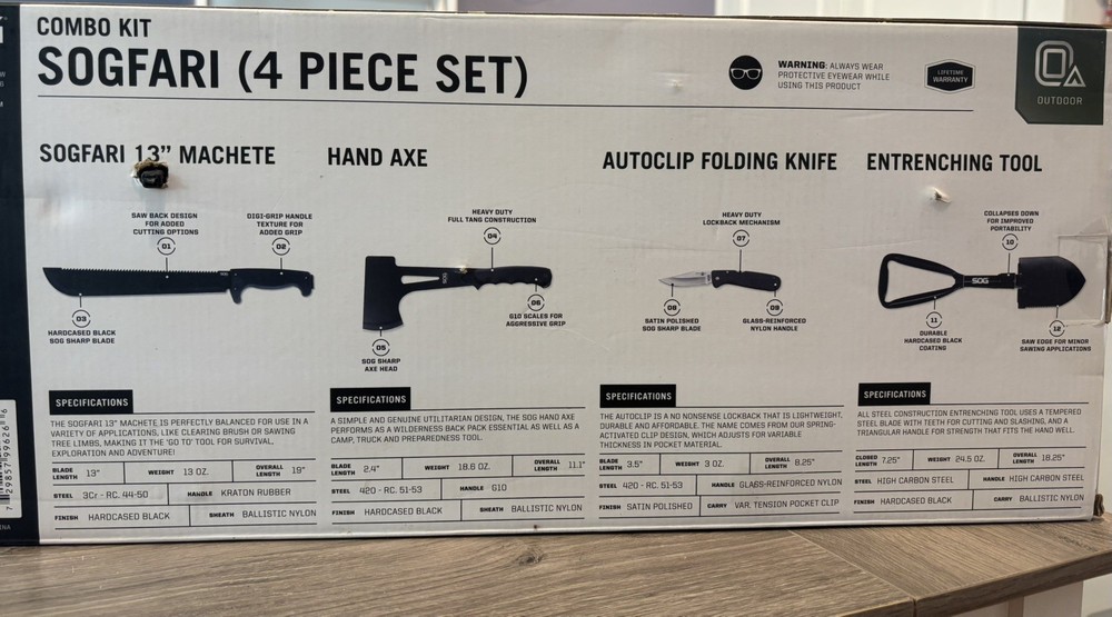 SOG Sogfari (4 piece) Combo Kit