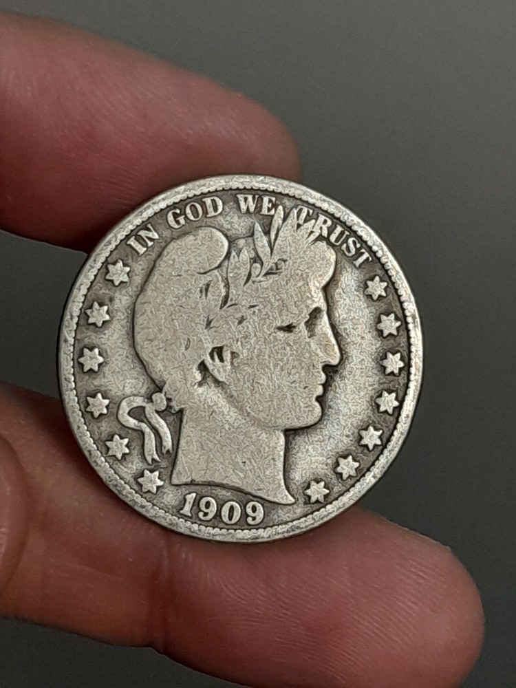 1909 Barber Silver Half Dollar