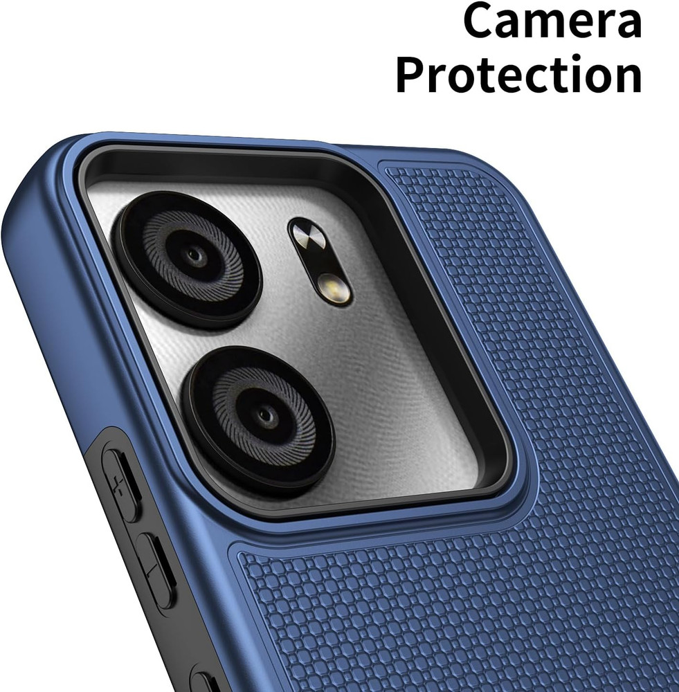 For BLU View 5 Phone Case with Tempered Glass Screen Protector,Dual Layer Heavy