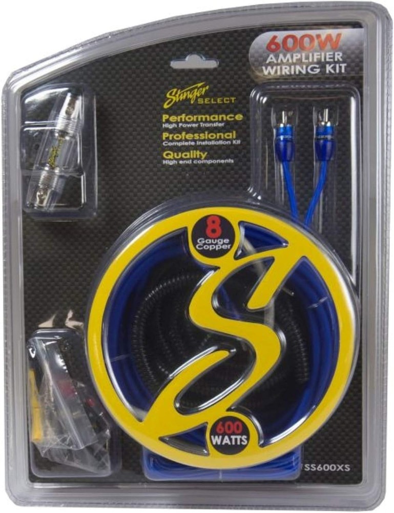 8GA Copper Amp Install Kit, 600W