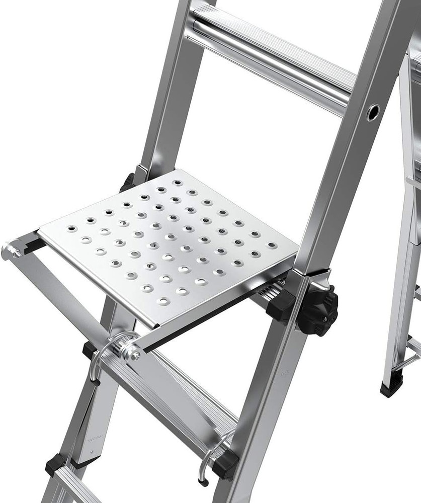 Lightweight Aluminum Work Platform for Ladders - Secure 375 lbs Capacity
