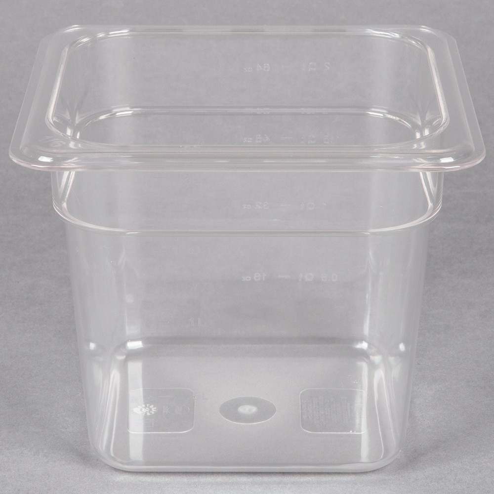12 PACK 1/6 Size Clear Plastic Steam Prep Table & Pan Lid 6" Deep Polycarbonate