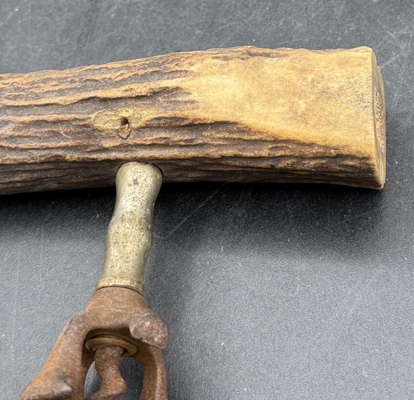 Vintage Real Antler Corkscrew / Wine Bottle Opener