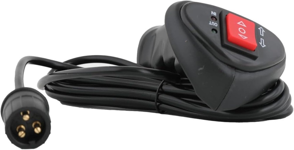 Handheld Plug-in 3-Pin Winch Remote Control 11.5" Cable ATV, Black