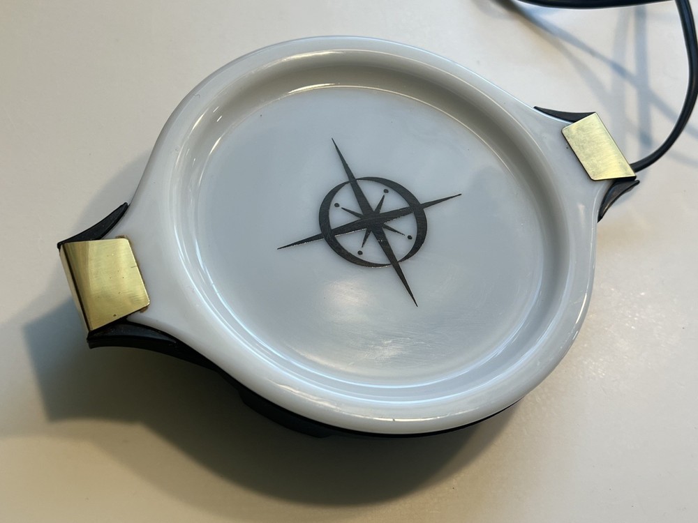 Vintage PYREX Electric Server Hot Plate Pad Compass Pattern Tested Model CECC