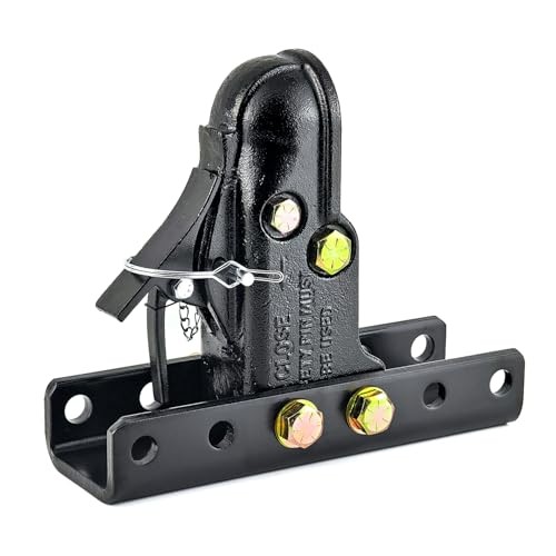 2-5/16 Inch Adjustable Trailer Coupler - 5-Position Adjustable Channel Bracket
