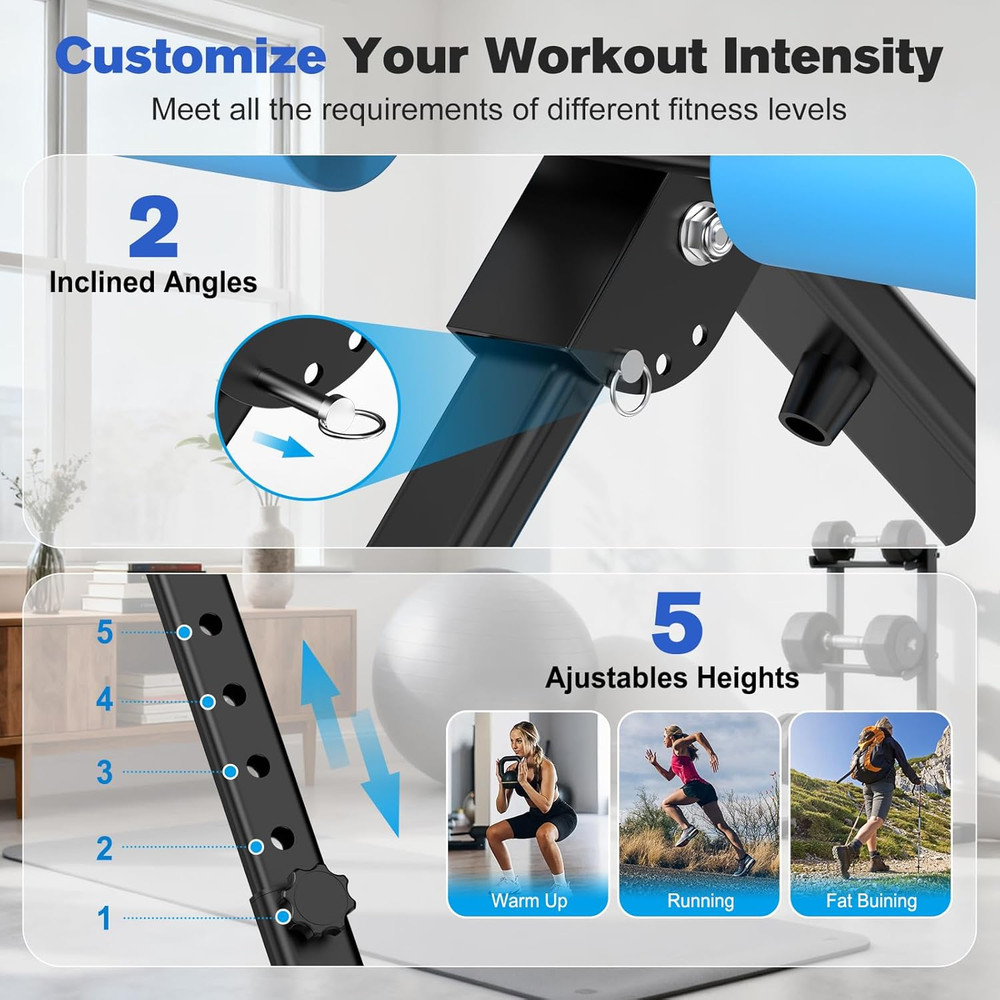 RELIFE REBUILD YOUR LIFE AB Workout Machine Adjustable Ab Trainer Machine Foldab