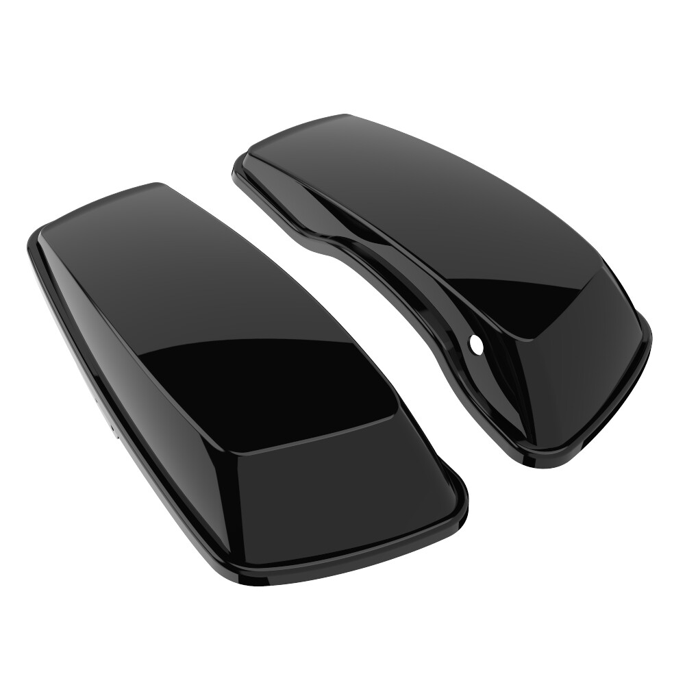 Vivid Black Stretched Saddlebag Conversion Kit Latch Hardware For 94-17 Softail