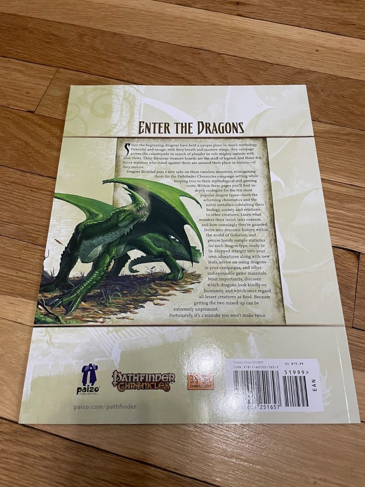 Pathfinder Chronicles Dragons Revisited RPG D&D 3.5 D20