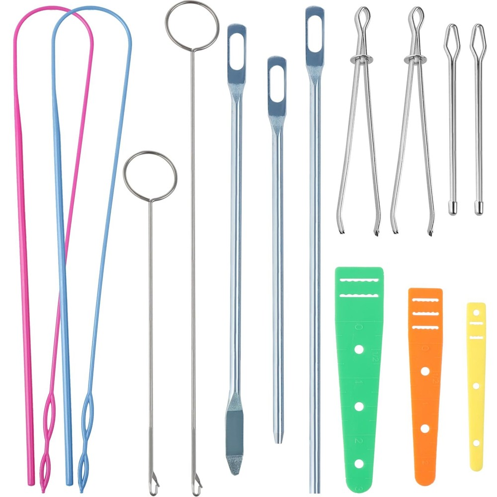 14 Pieces Bodkin Threader Drawstring Threader Set Drawstring Replacement Tools