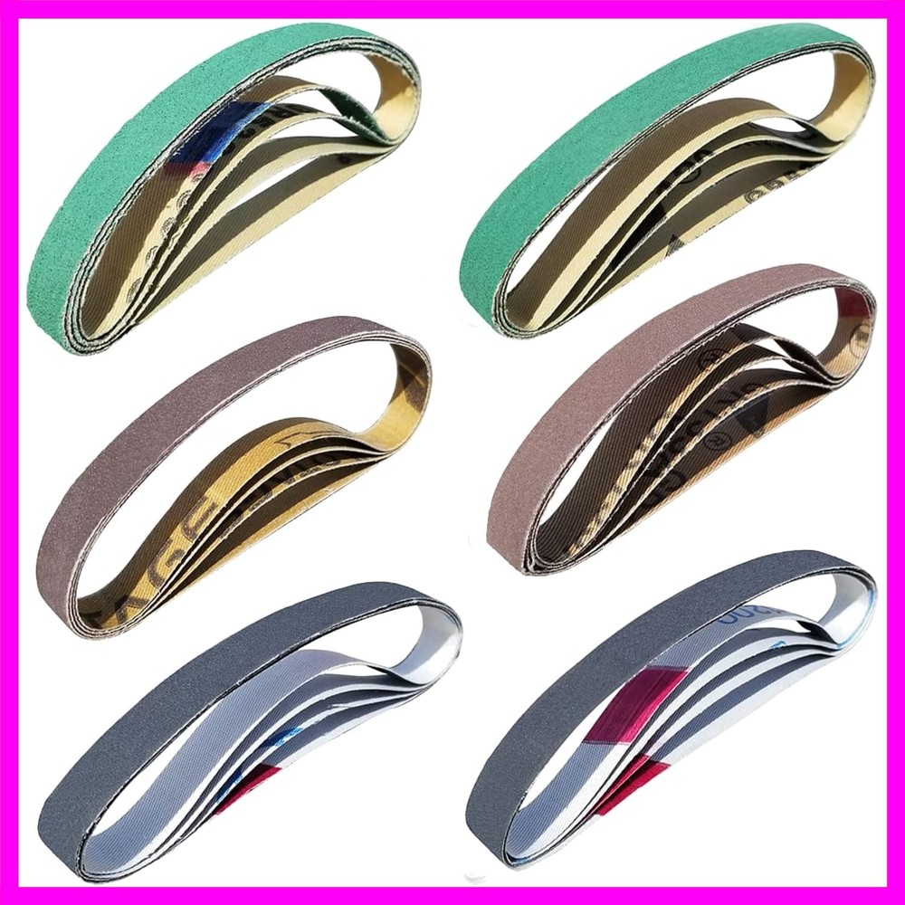 24 Pack 1/2" x 12" Replacement Sharpening Belt Kit for Official Work Sharp WS...