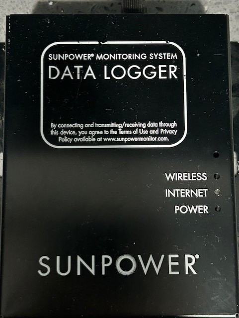 Sunpower Data Logger SPR-PMR-DLOG Part 109875 Data Logger Tested Working