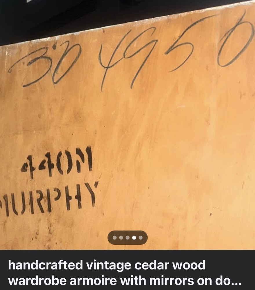 LARGE Rustic Antique Solid Red Cedar Wardrobe Closet,