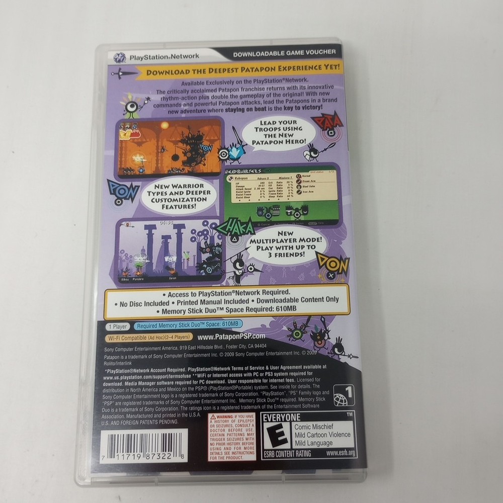 Patapon 2 (PSP) Case, Manual, & Insert NO GAME