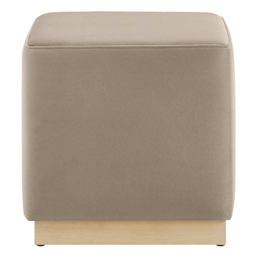 Modway 17" Square Performance Velvet Upholstered Ottoman