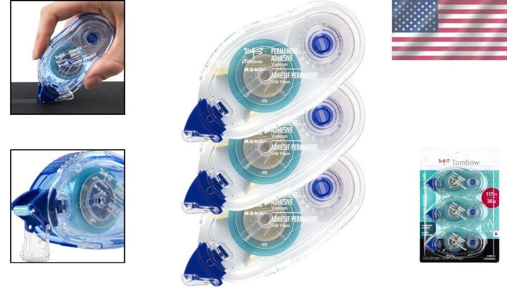 Acid-Free MONO Permanent Adhesive Refills 3-Pack – Precision Bonding Solution