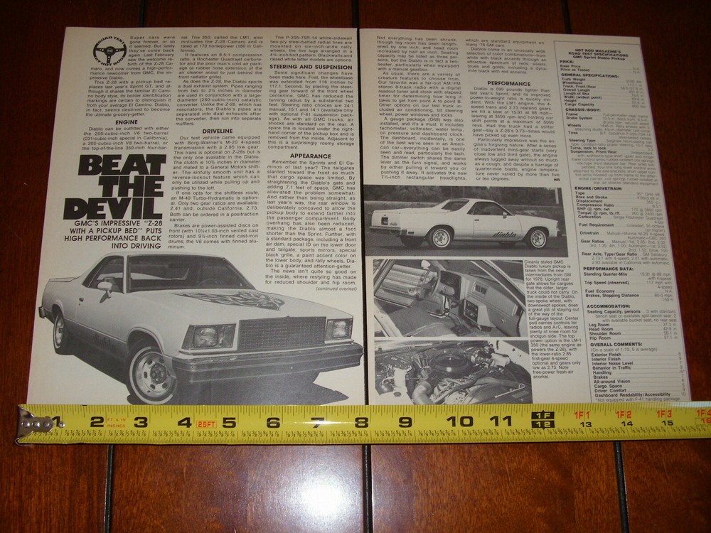 1978 GMC EL CAMINO DIABLO ORIGINAL ARTICLE