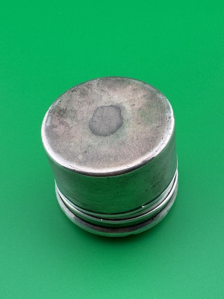 Antique Early Victorian Solid Silver Pill Box Snuff Pyx Box