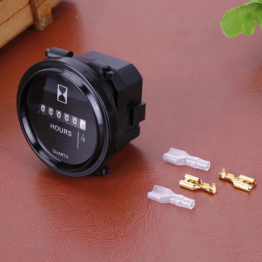DC 12/24/36V Digital Hour Meter Counter Quartz Timer for Marine Boat Engine