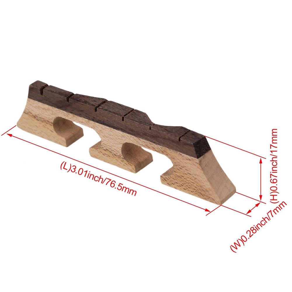 Maple Ebony Bridge 6 String Banjo Replacement