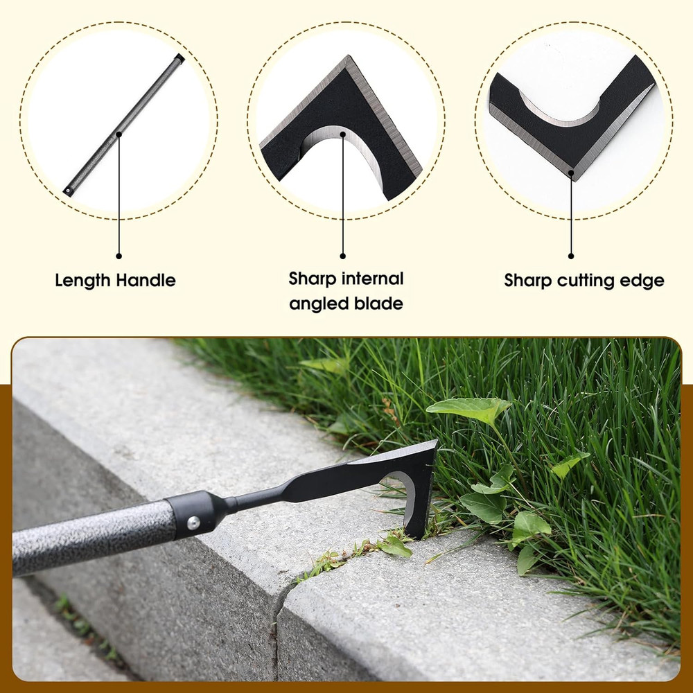 Crack Weeder Puller Tool Long Handle, Adjustable Crevice Weeding Remover Tool 29