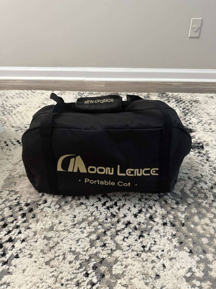 MOON LENCE Height Adjustable Camping Cot - Supports 330 lbs, Portable Folding Be