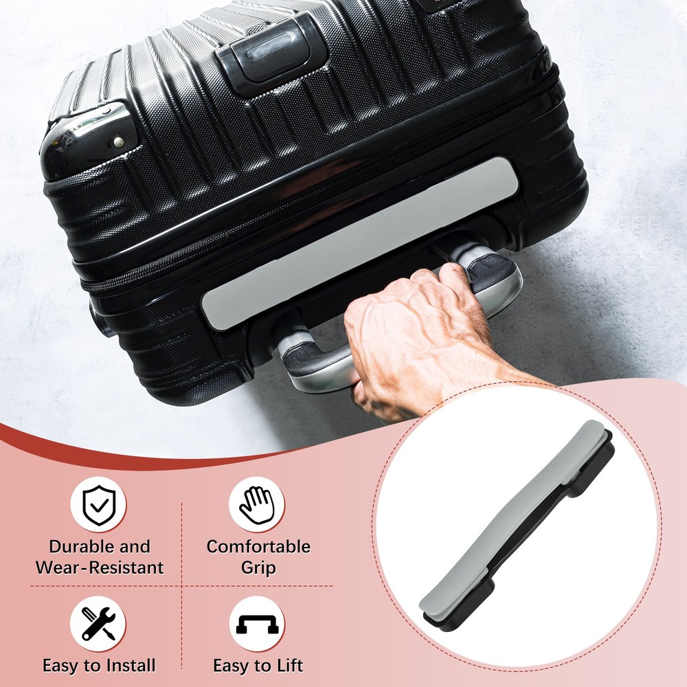 1PCS Luggage Replacement Handle for Suitcase - [Silver Grey-8.5IN]