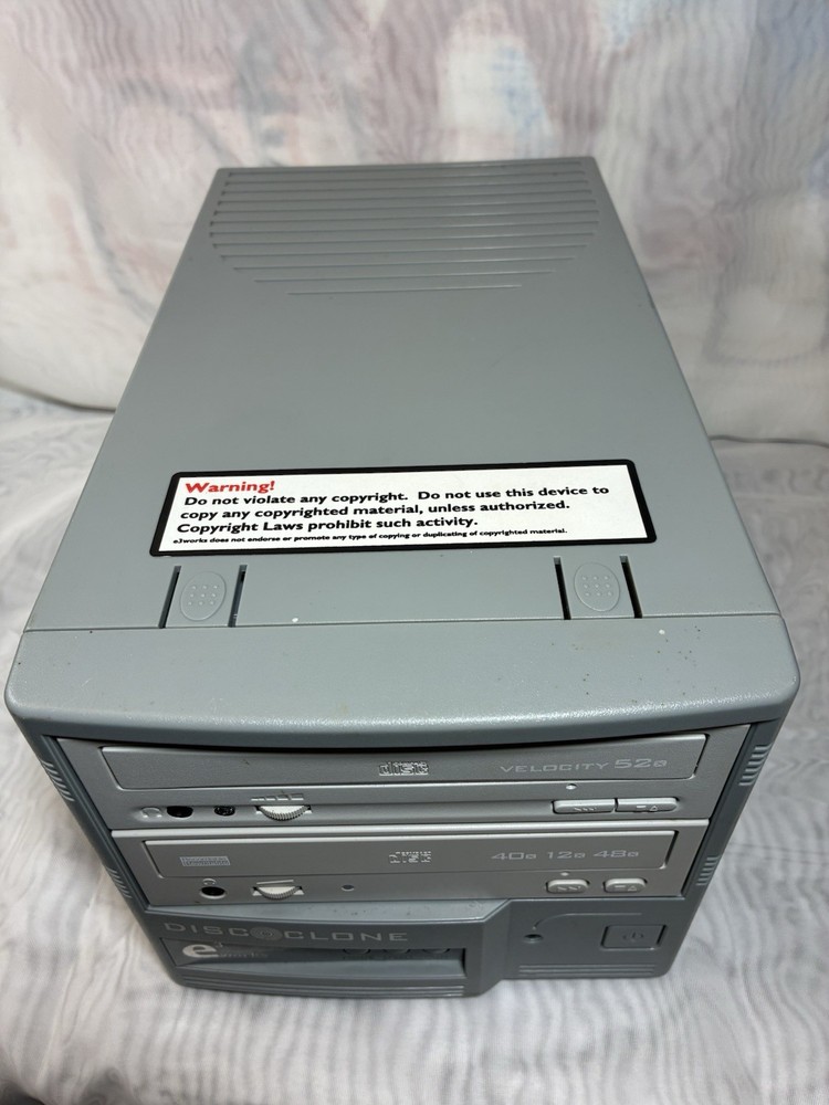 E3 WORKS Disc Clone CD Burner W/ Power & USB Cords Tested Works