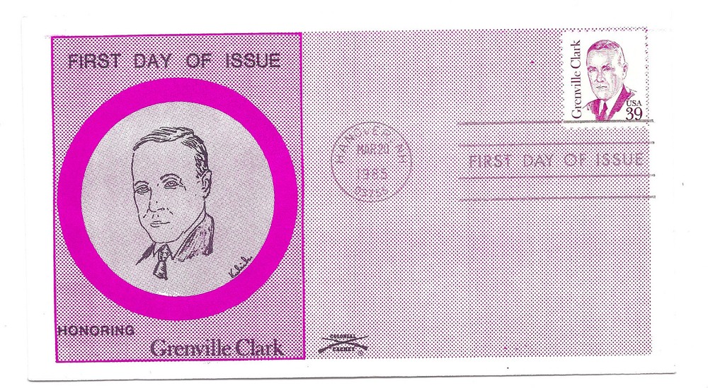 1867 39c Grenville Clark, Colonial FDC