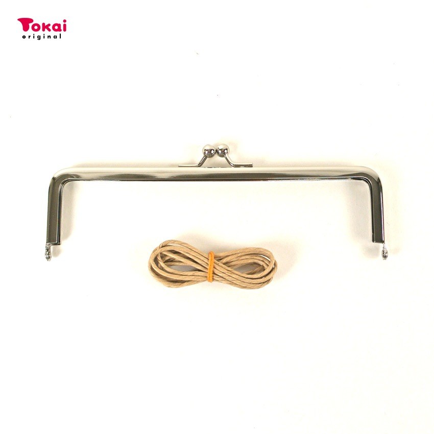 CraftCafe 16.5cm Square Bag Frame Clasp, Silver (Paper Cord & Pattern)