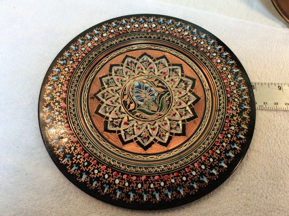 Copper decorative plates enamel design