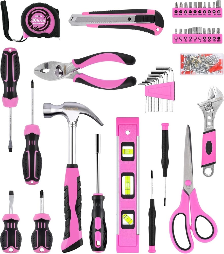 123 Piece Pink Home Repair Tool Kit