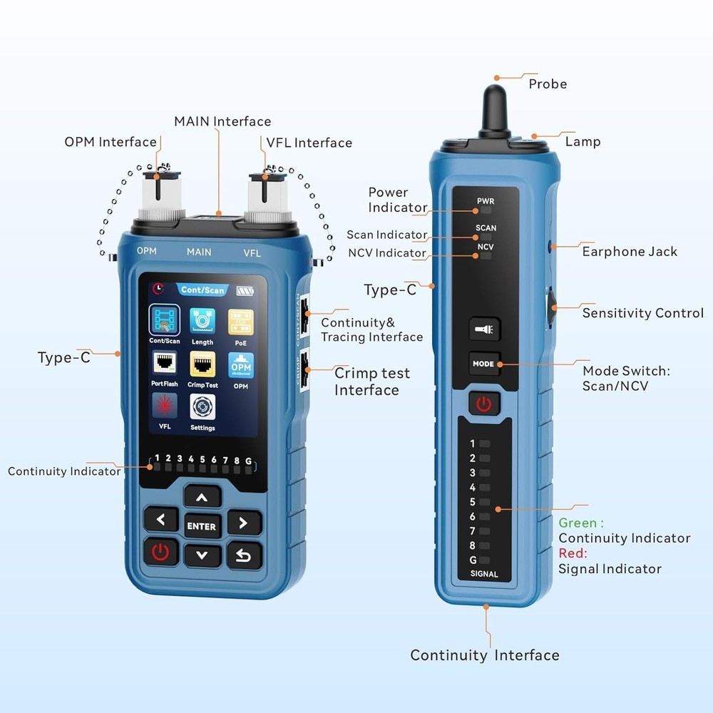 8-in-1 Multifunctional Network Cable Tester RJ45