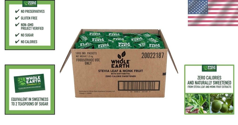 Zero Calorie Stevia Monk Fruit Sweetener, 70.54 oz-
