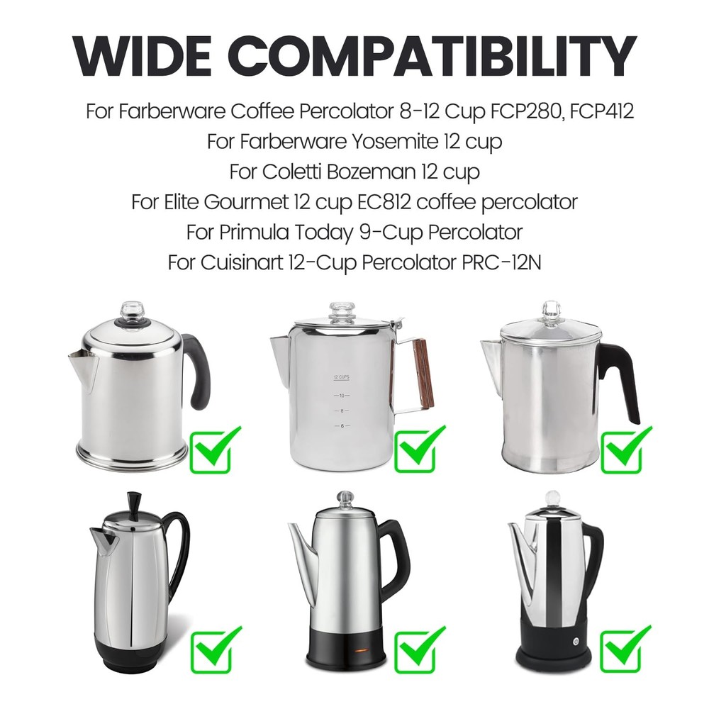 MIMORE Coffee Filters - 150 PCS Percolator for Large