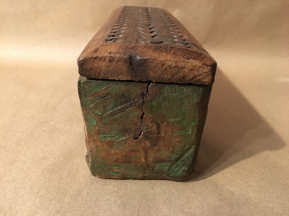 Antique Hand Carved Spice Box