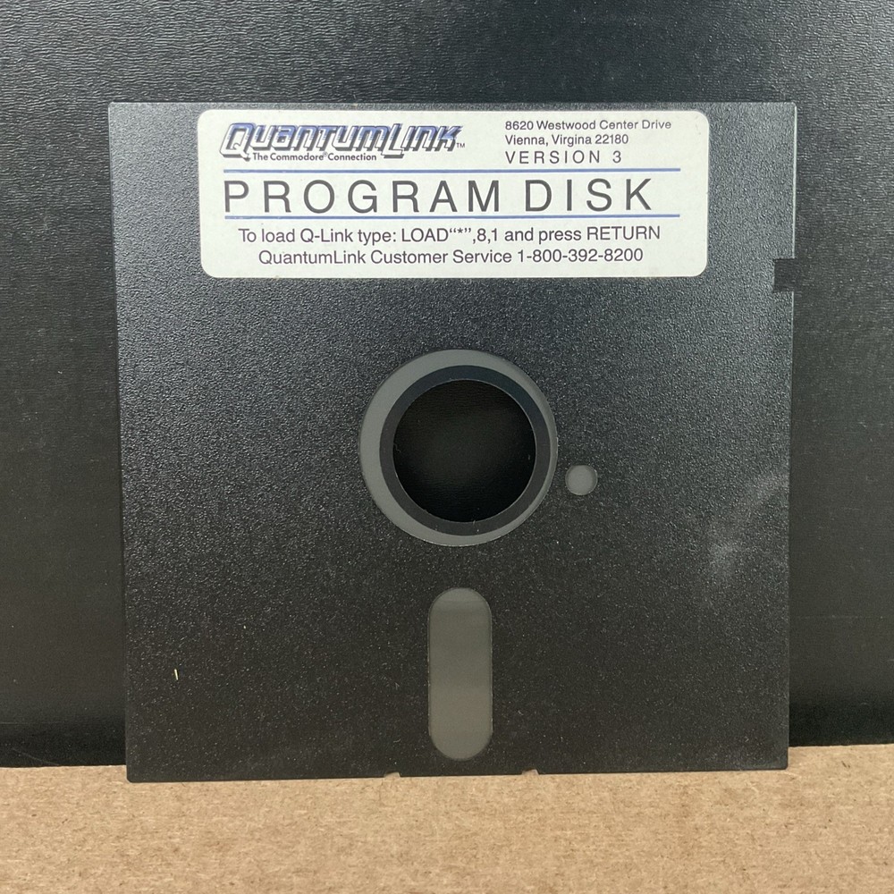 QuantumLink Commodore Version 3 Game / Program Disk 5 1/4 Inch Floppy