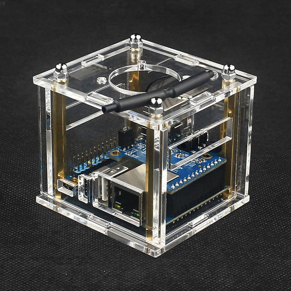 Acrylic Enclosure Clear Protective Shell Case Cooling Fan for Orange Pi Zero 3