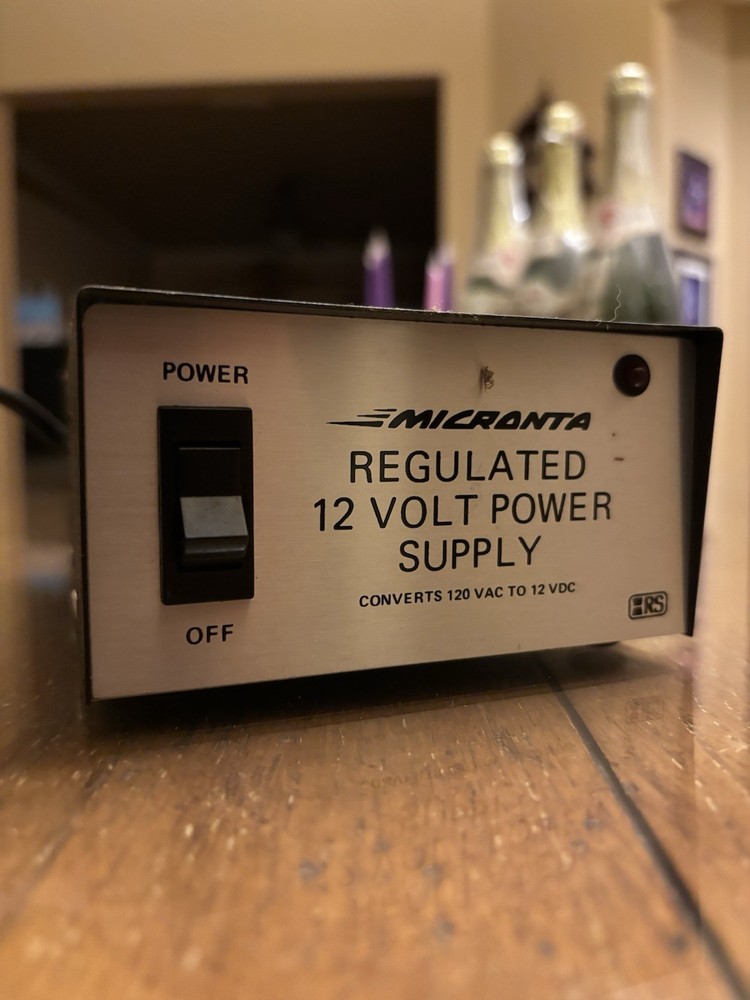 ⭐️Vintage Micronta Regulated 12V Power Supply 120V AC 1.75A⭐️Untested⭐️